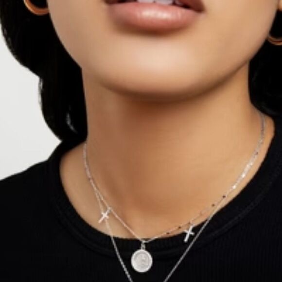 M Jewelers Three Medal Sterling Silver Our Lady of Guadelupe Necklace New in Box - Picture 2 of 7